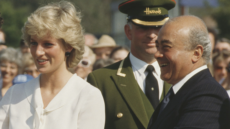 Princess Diana and Mohamed Al-Fayed in 1987