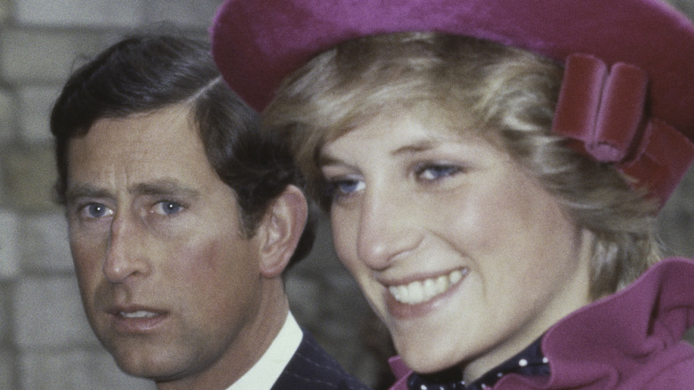 Princess Diana and Prince Charles at a royal event, 1982