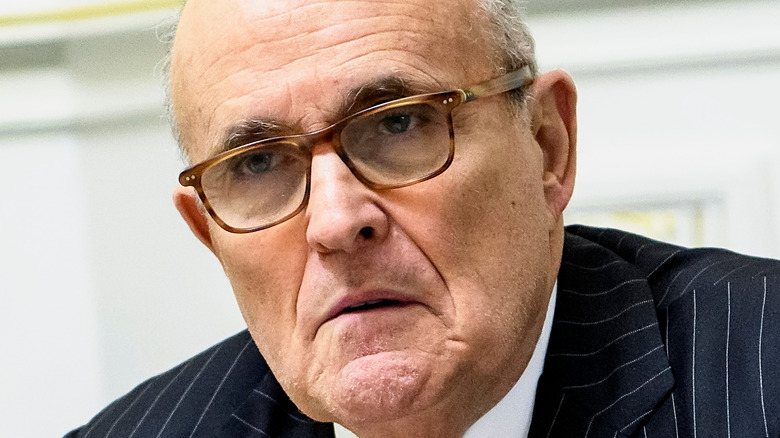 Rudy Giuliani frowning