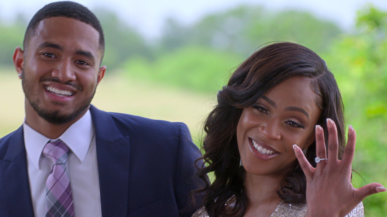 Shanique Imari and Randall Griffin from "The Ultimatum" after getting engaged