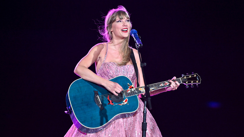 Taylor Swift performing at The Eras Tour