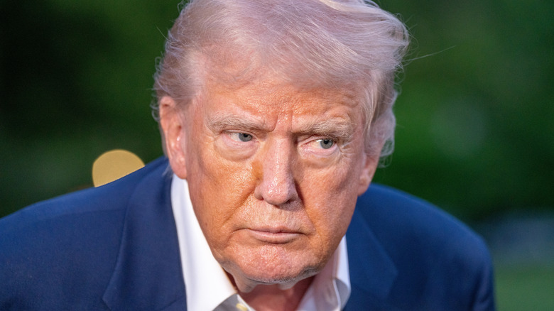 Donald Trump looking to the side