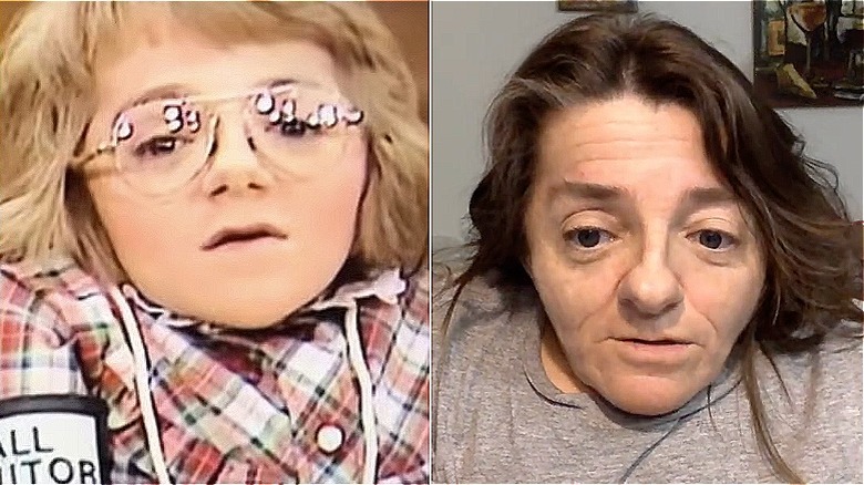 Split photo of Melane Watson in a scene from "Diff'rent Strokes" and in a 2015 YouTube vlog