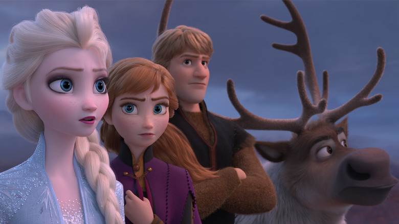 Elsa, Anna, Kristoff, and Sven