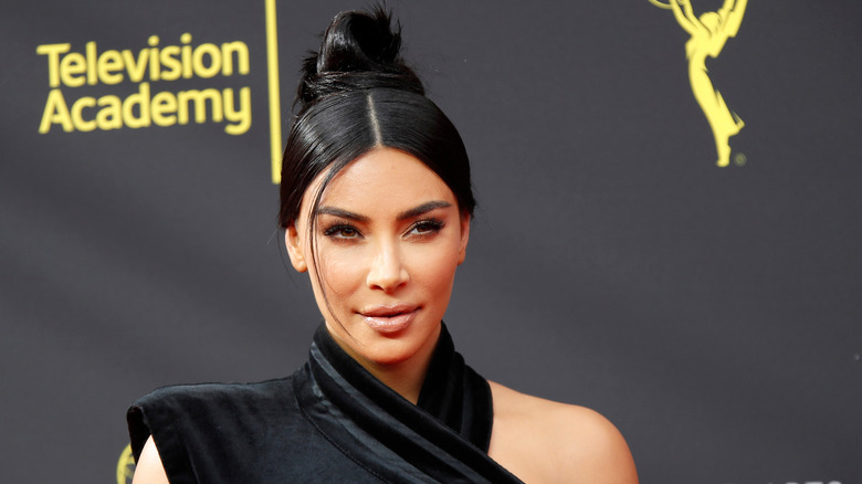 Kim Kardashian topknot hair