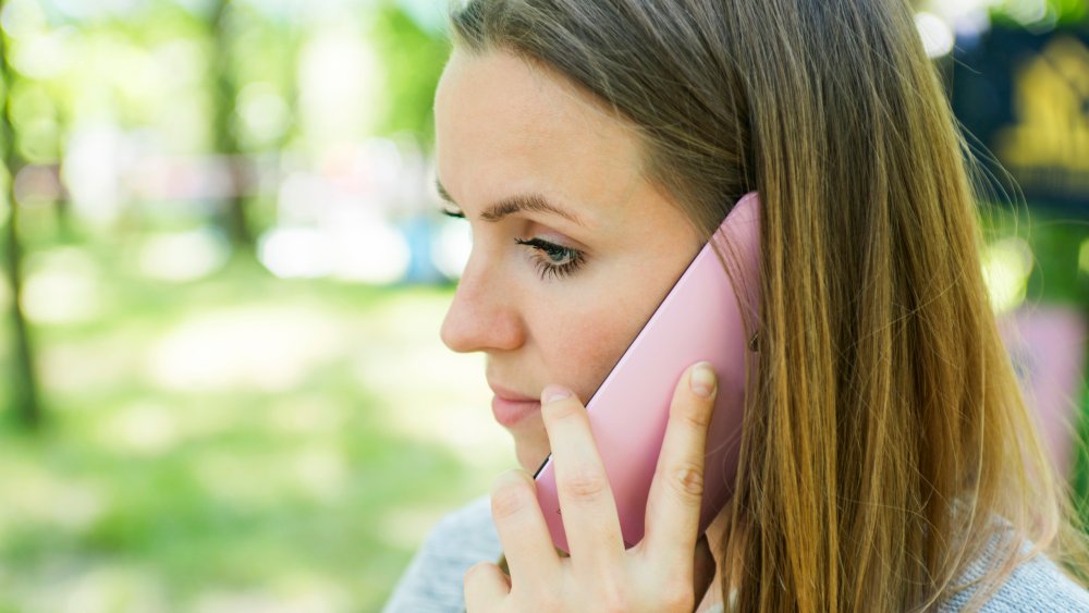 woman on phone