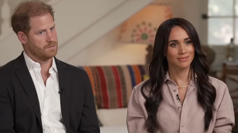 Prince Harry and Meghan Markle during CBS interview