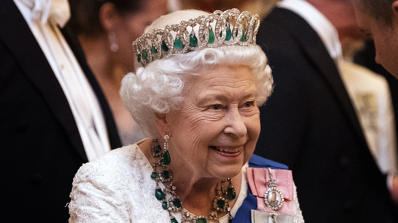 Queen Elizabeth at an event.