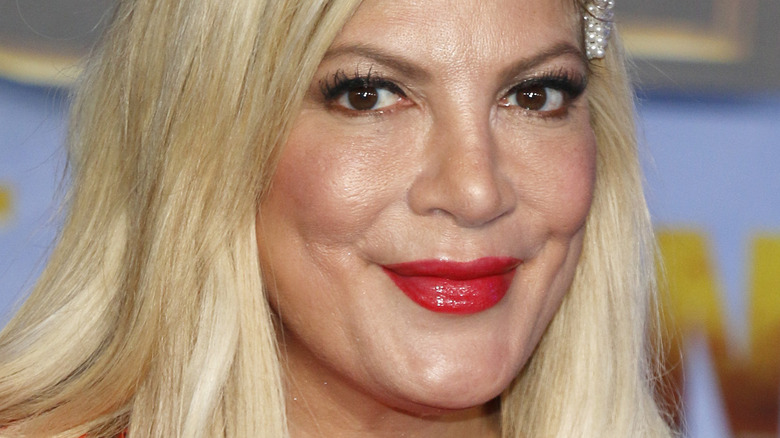 Tori Spelling smiling