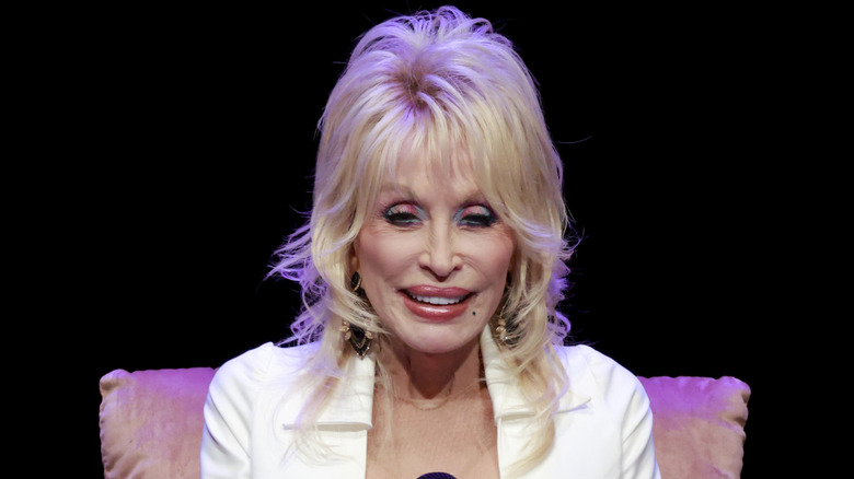 Dolly Parton speaks during 