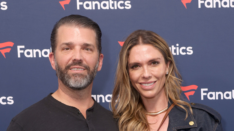 Donald Trump Jr. and Bettina Anderson smiling