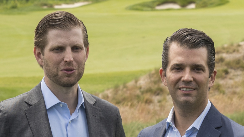 Don Jr and Eric at the Trump Golf Links at Ferry Point
