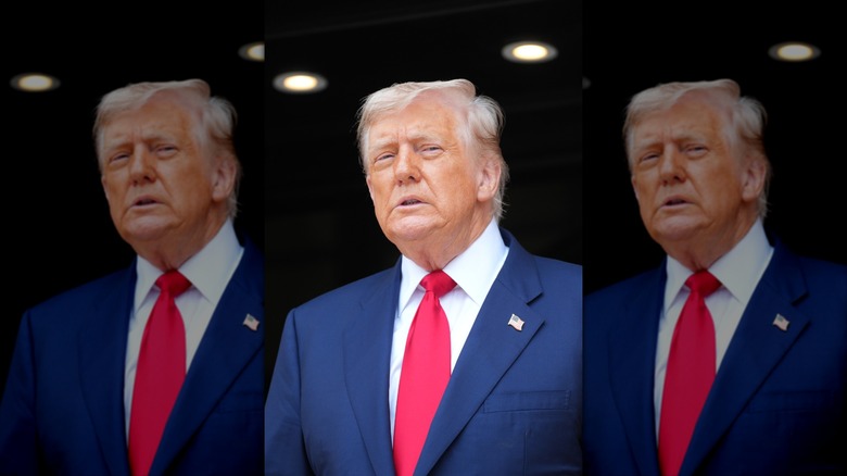 Donald Trump glares