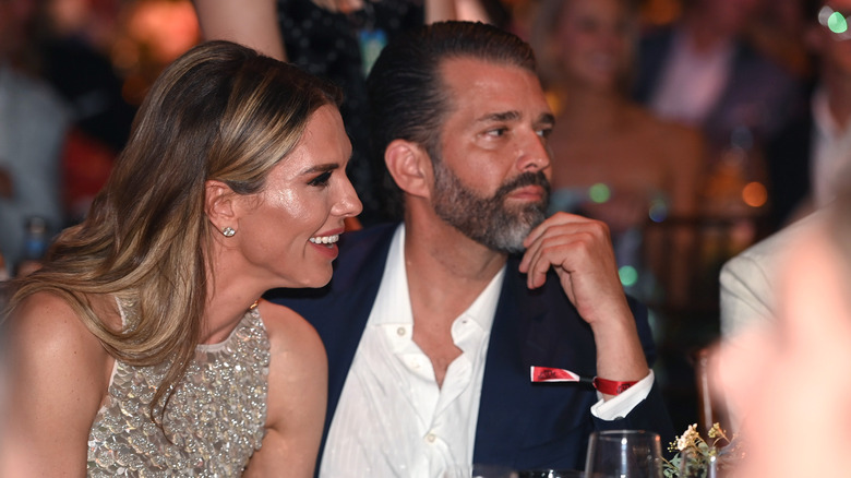 Bettina Anderson smiling next to Donald Trump Jr.