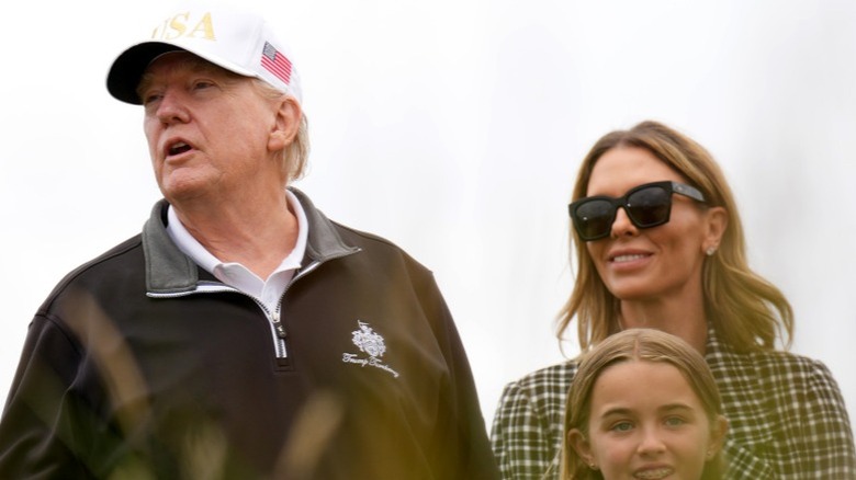 Donald Trump and Bettina Anderson at Trump International Golf Links in Balmedie, Scotland (2025)