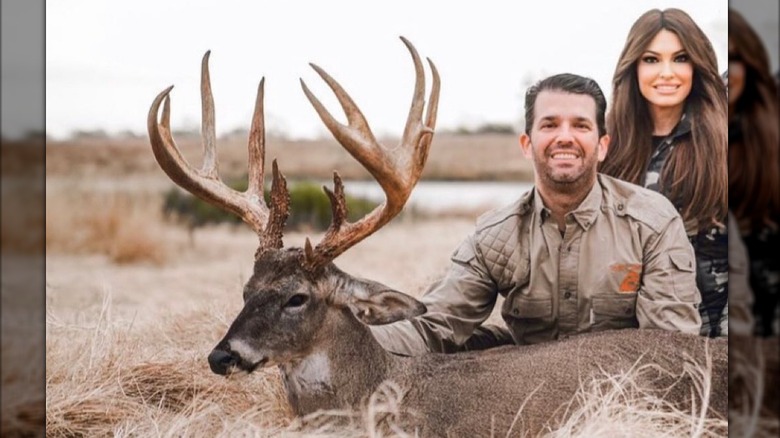 Donald Trump Jr. and Kimberly Guilfoyle with deer