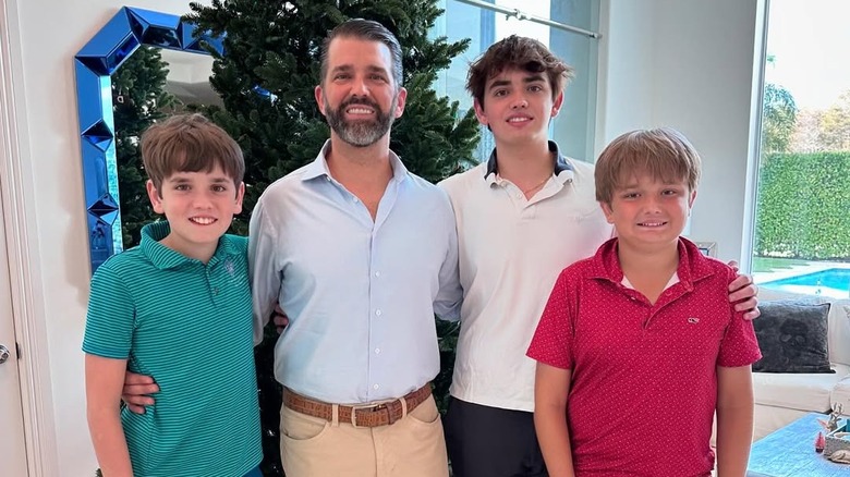 Donald Trump Jr. poses with his three sons: Donnie, Tristan, and Spencer