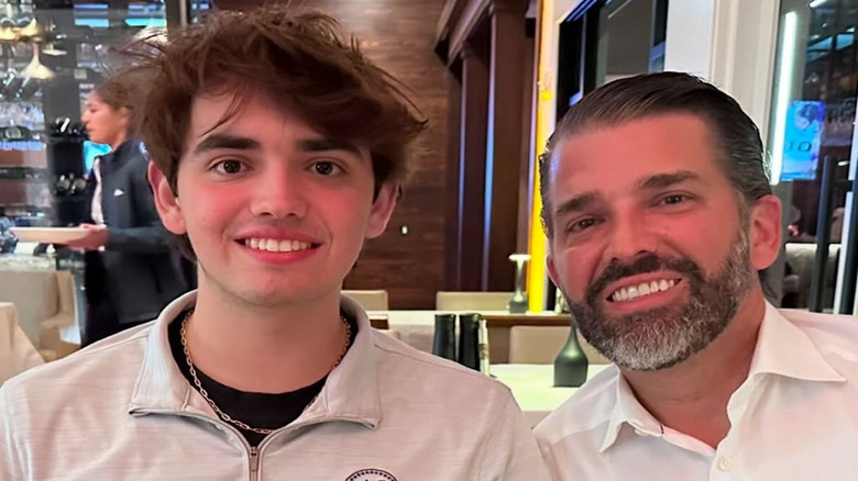 Donald Trump Jr. poses with oldest son Donald Trump III