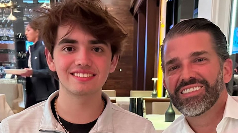 Donald Trump Jr. poses with oldest son Donald Trump III