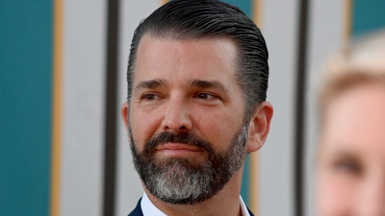 Donald Trump Jr. attends amfAR Palm Beach Gala in Florida (2025)