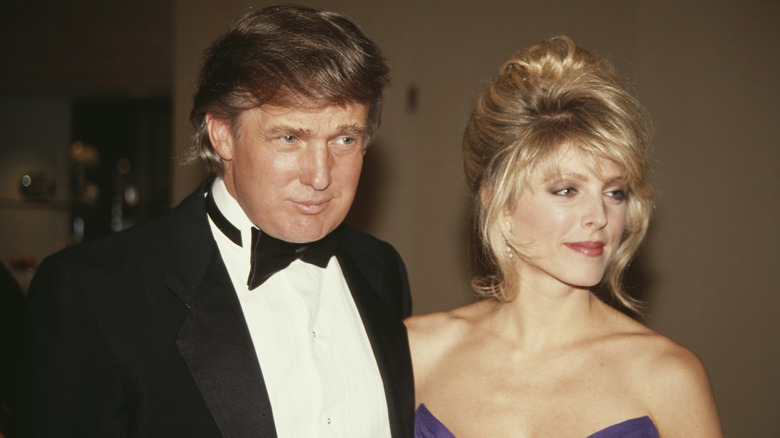 Donald Trump and American actress Marla Maples attend the 1992 Soap Opera Digest Awards, held at the Beverly Hilton Hotel in Beverly Hills, California, 10th January 1992.