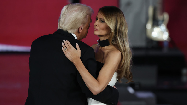 Donald and Melania Trump dancing