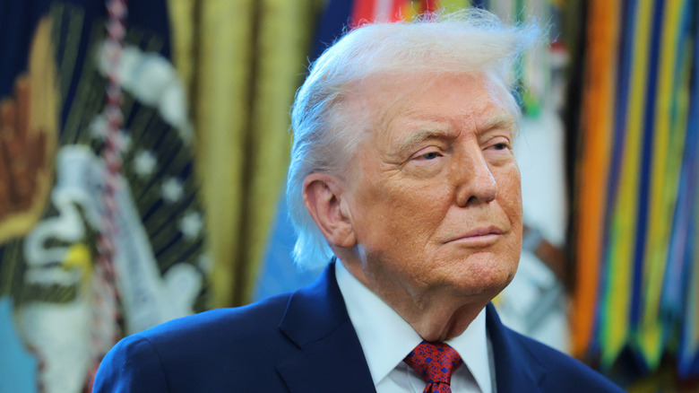 Donald Trump smirking