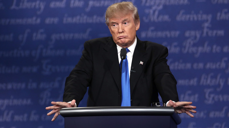 Donald Trump in Presidential Debate at Hofstra University