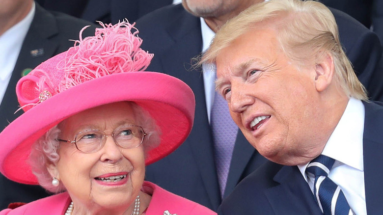 Queen Elizabeth and Donald Trump