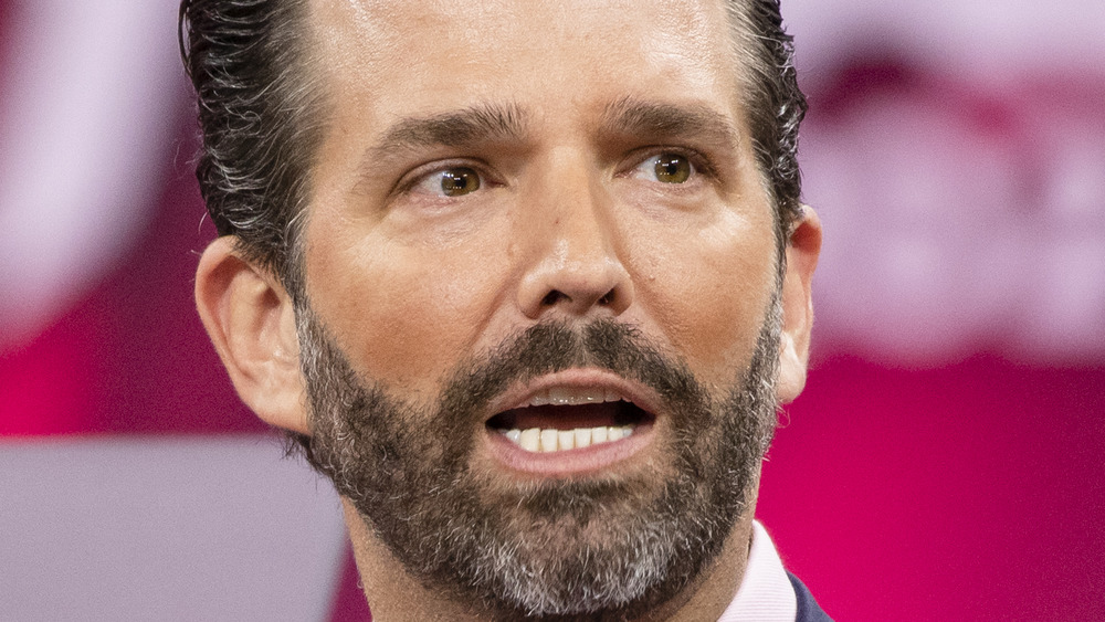 Donald Trump Jr. mouth ajar with beard