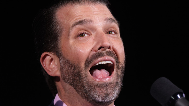 Donald Trump Jr. speaking at rally