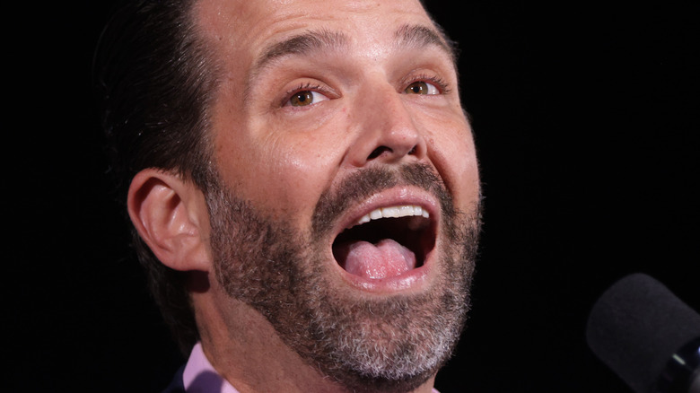 Donald Trump Jr. speaking at rally