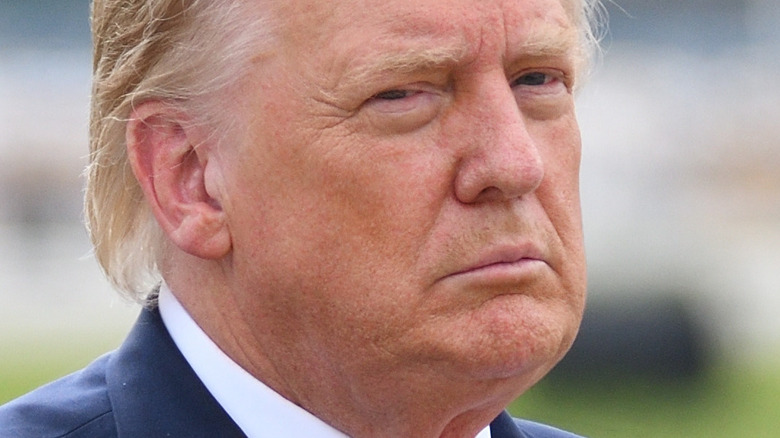 Donald Trump squinting