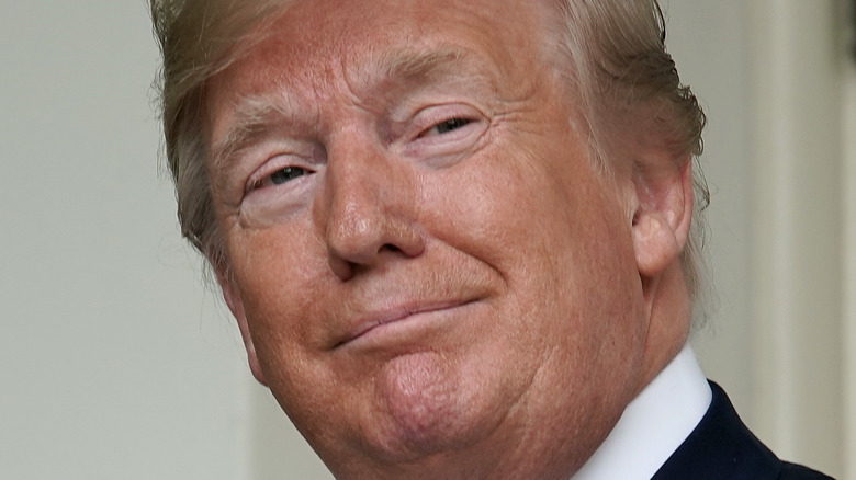Donald Trump smug face