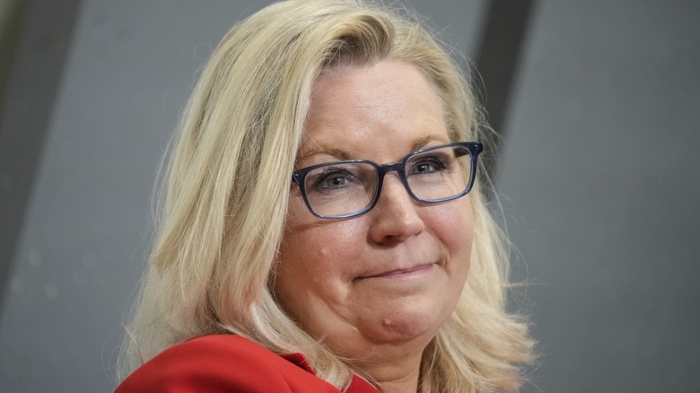 Liz Cheney speaks during a Constitution Day lecture in Washington, DC (2022)