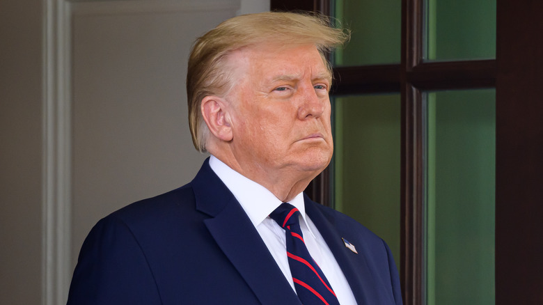Donald Trump looking grumpy