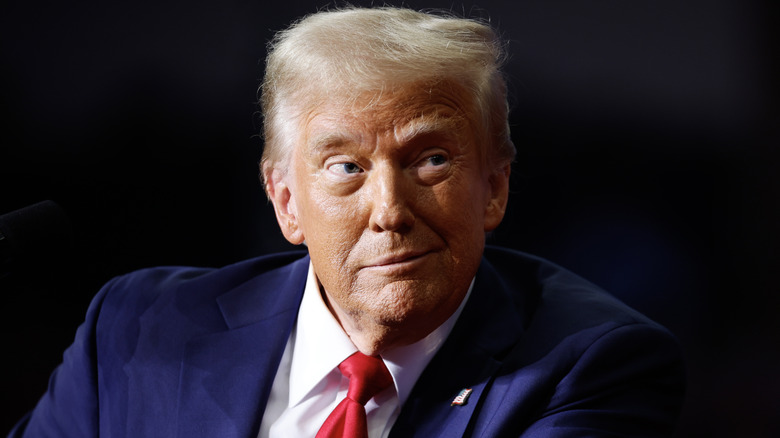Donald Trump smirking