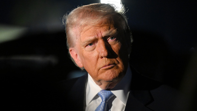 Donald Trump looking serious