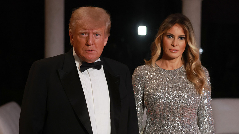 Donald Trump and Melania at a New Years event at Mar-a-Lago