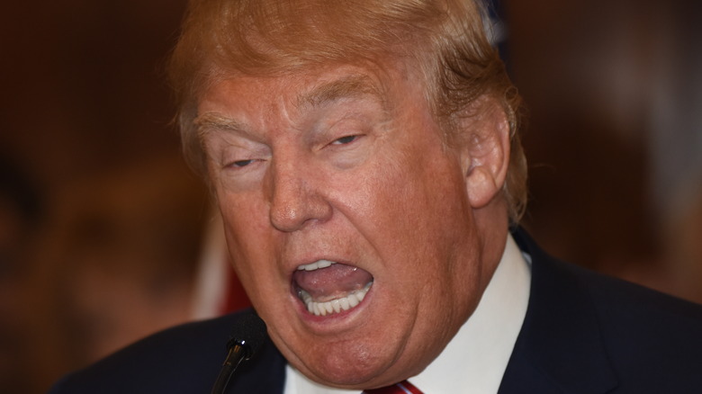 Donald Trump yelling