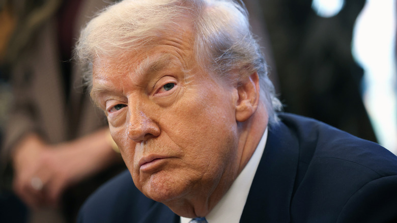 Donald Trump giving someone side-eye