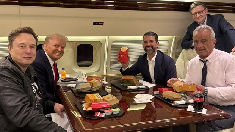 Donald Trump eats McDonald's with Don Jr., RFK Jr., and Elon Musk