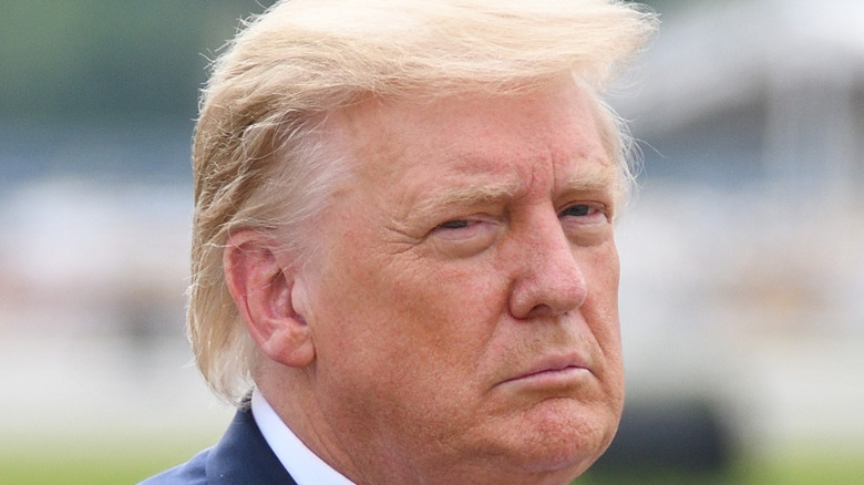 Donald Trump frowning