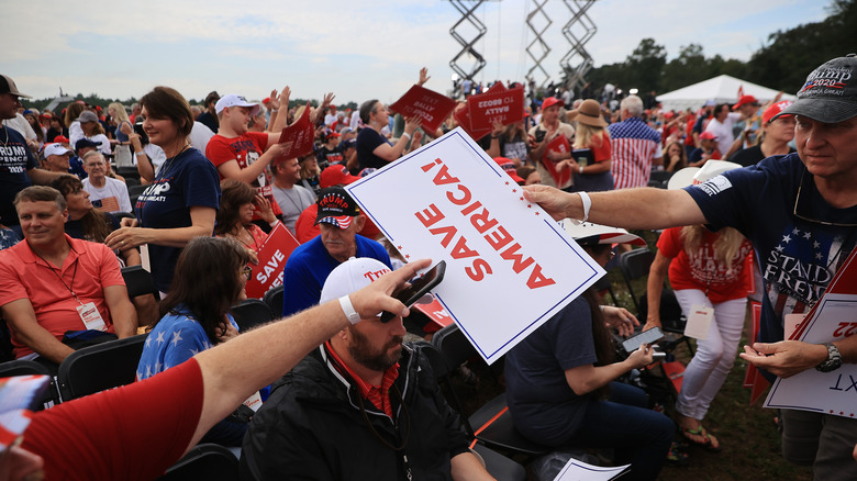 Donald Trump supporters at a rally