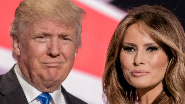 Donald Trump and Melania Trump posing