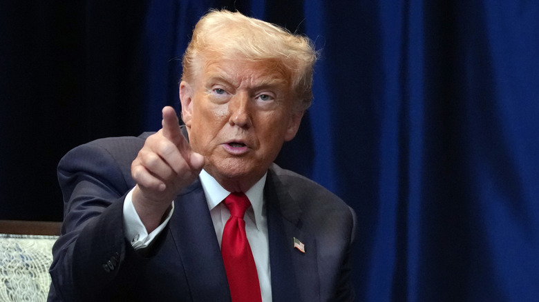 Donald Trump pointing