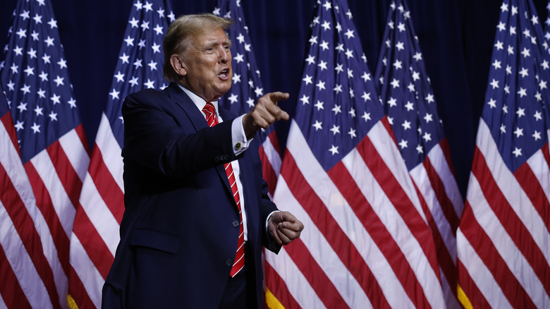 Donald Trump at a campaign rally in Georgia