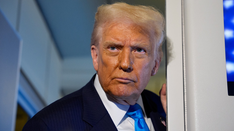 Donald Trump looking intent