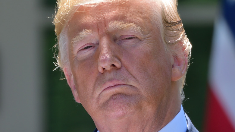 Donald Trump serious look 2019