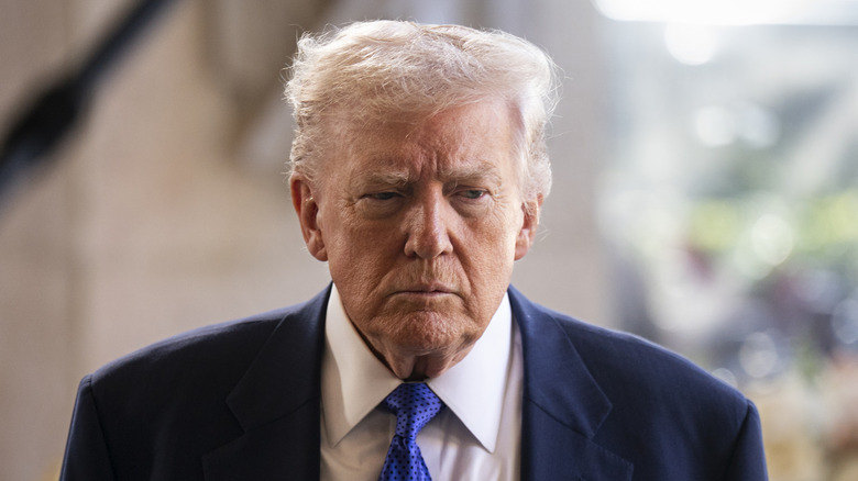 Donald Trump frowning.